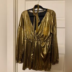 Metallic Gold Romper